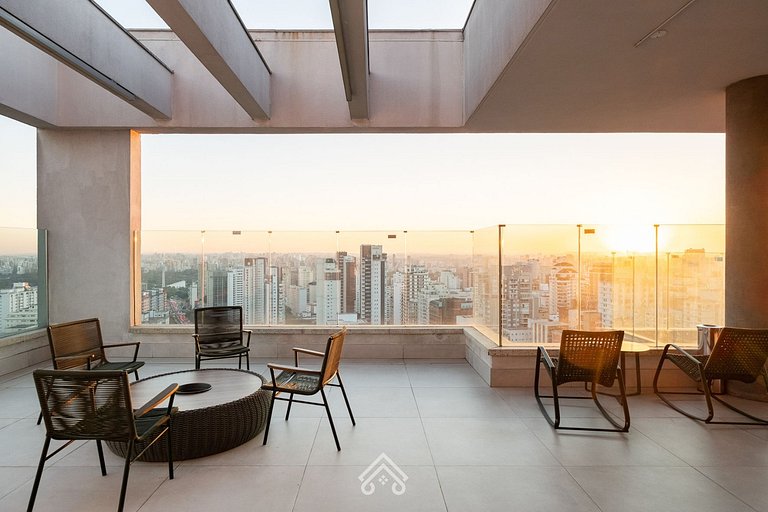 Vista de SP, Eixo Paulista e Metrô a 3 min | LYVVO